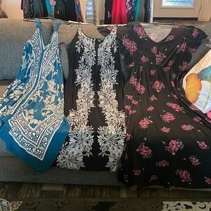 3 floral print dresses